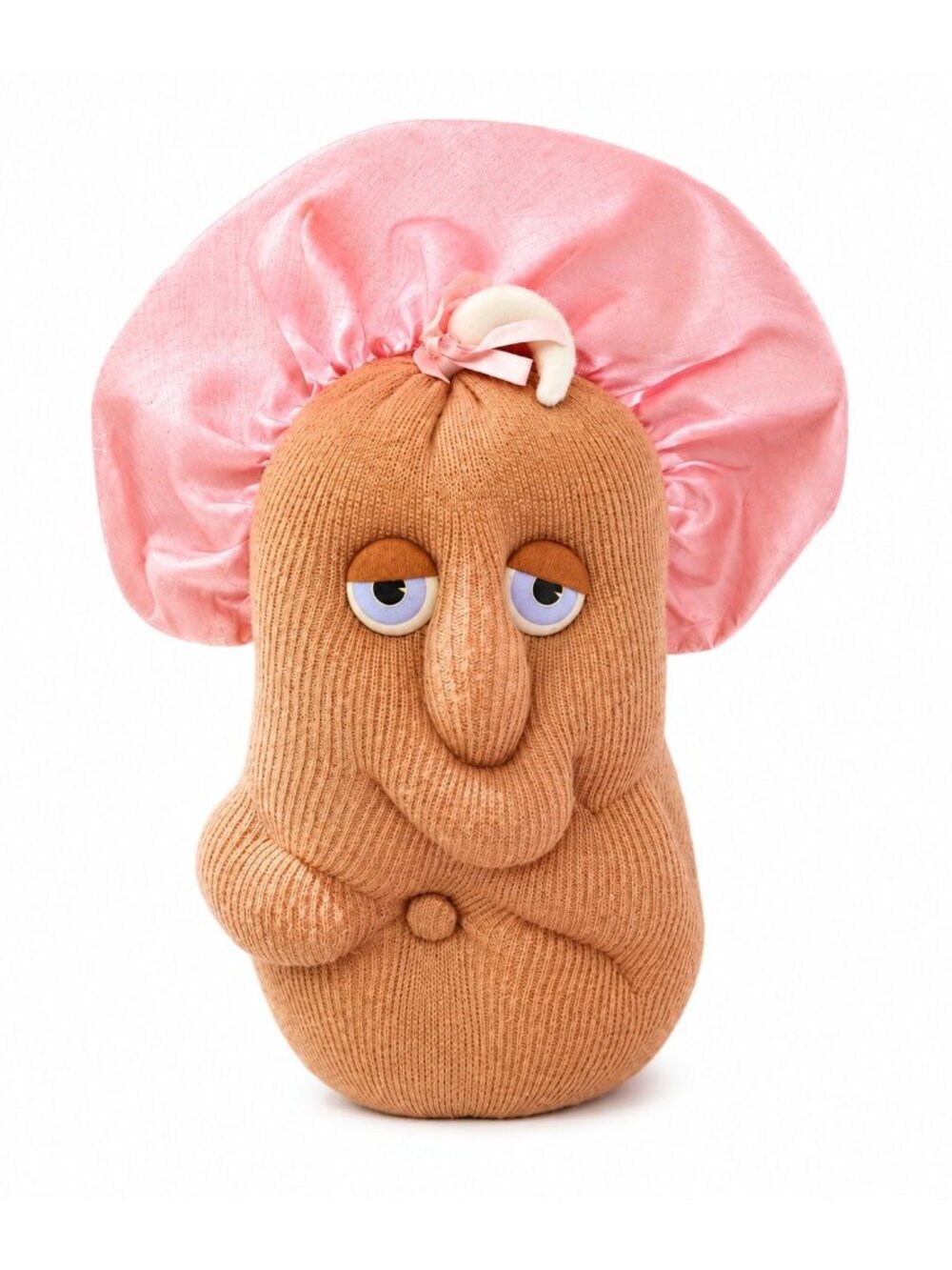 Vintage 1987 Couch Potato Baby Tater Tot Pink Bonnet Plush Toy Stuffed Animal